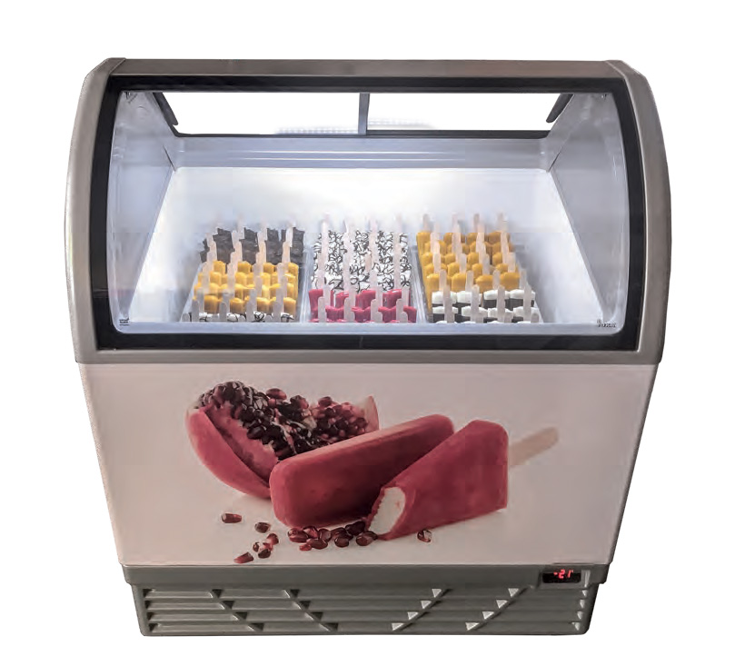 Vetrina display freezer gelato su stecco