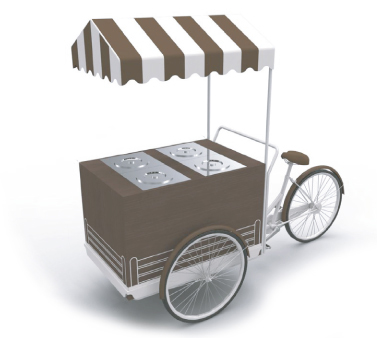 cargo bike per gelato mantecato